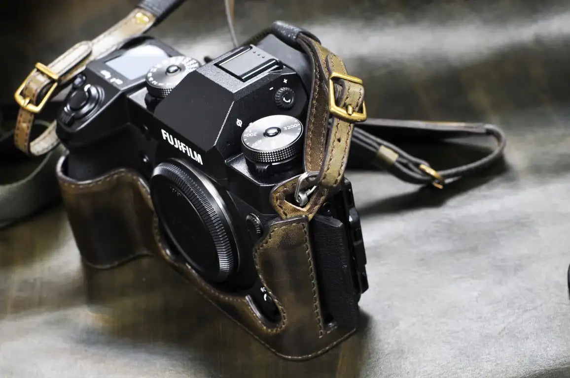 Fujifilm X H1 Leather Camera Case - Combo Set - kaza-deluxe