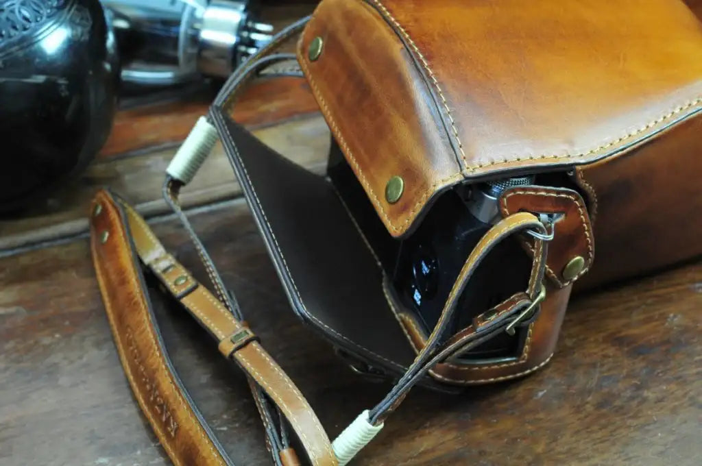 Fujifilm X T3 Leather Camera Case - kaza-deluxe