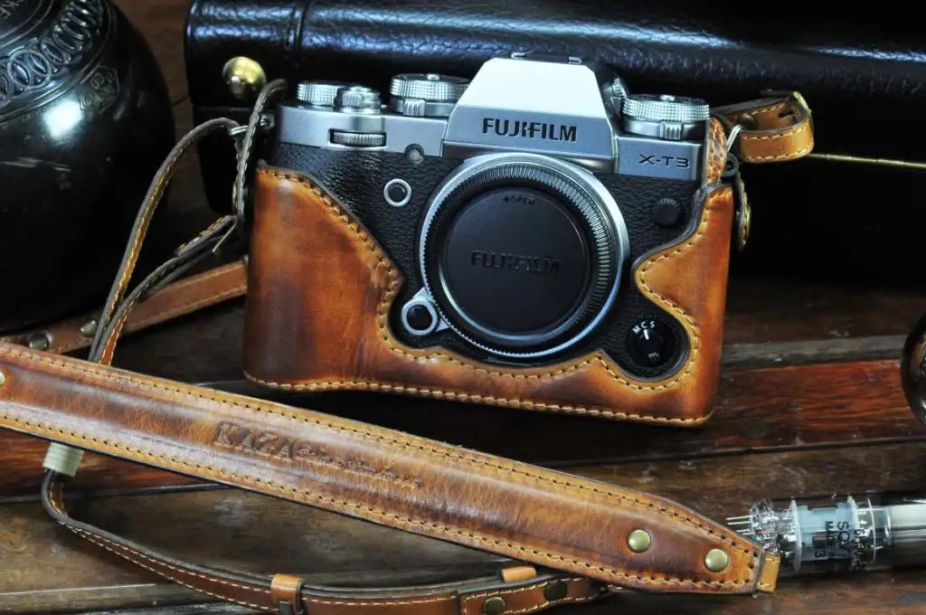 Fujifilm X T3 Leather Camera Case - kaza-deluxe