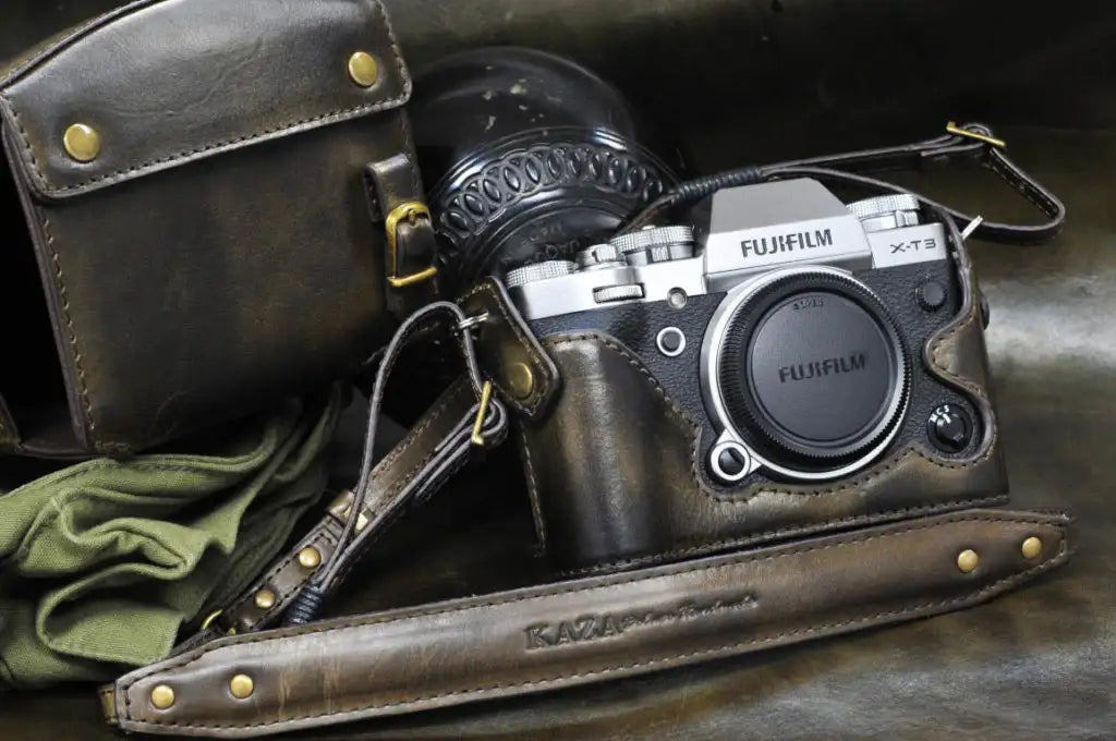 Fujifilm X T3 Leather Camera Case - kaza-deluxe