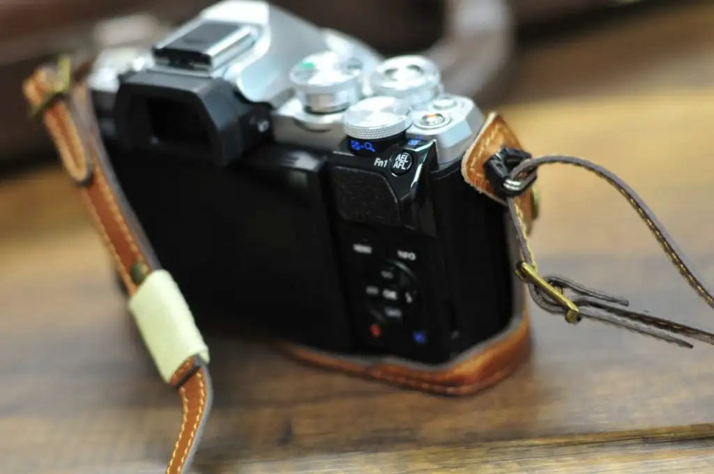 Olympus E M10 Mark III Leather Camera Case - Combo Set - kaza-deluxe