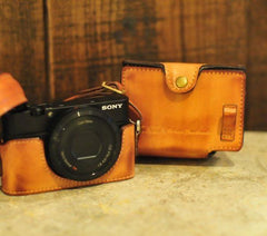 Sony RX100 Leather Camera Case - Combo Set - kaza-deluxe