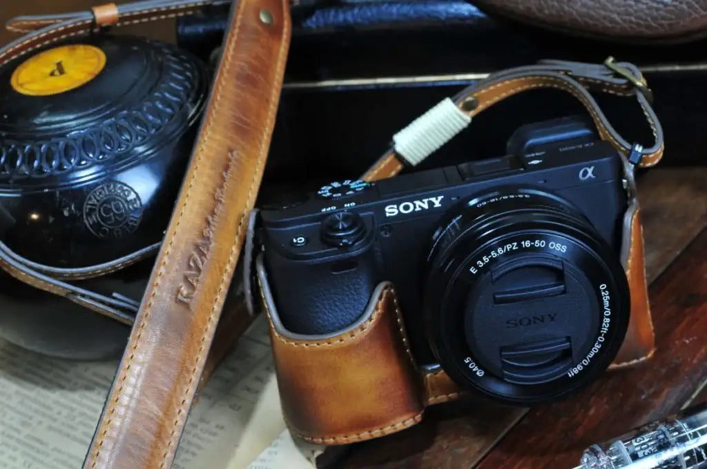 Sony A6400 Leather Camera Case - kaza-deluxe