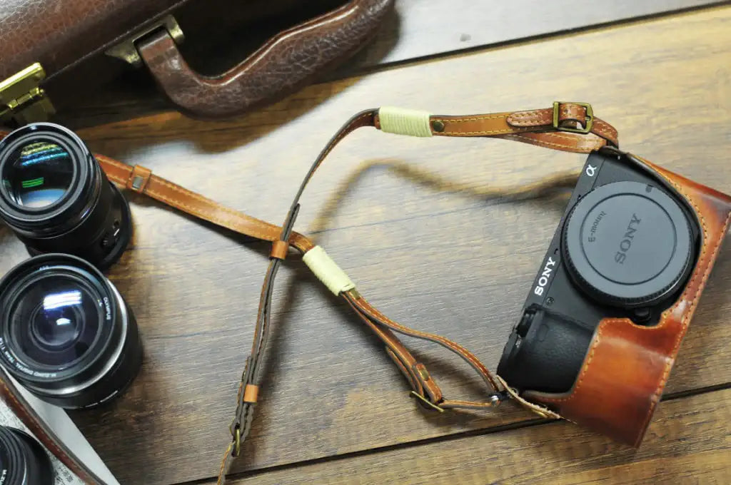Sony A6500 Leather Camera Case - kaza-deluxe