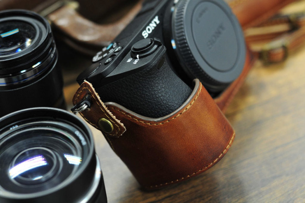 Sony A6500 Leather Camera Case - kaza-deluxe