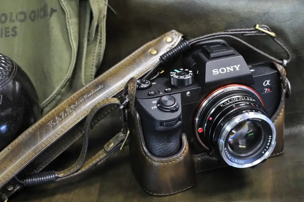 Sony A7R4 Leather Camera Case - kaza-deluxe