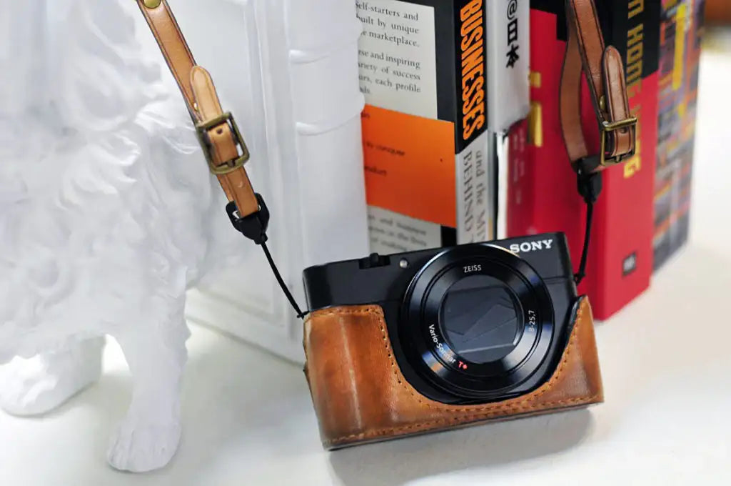 Sony RX100 VI / V / IV / M3 / M4 / M5 / M6 Series Leather Camera Case - kaza-deluxe