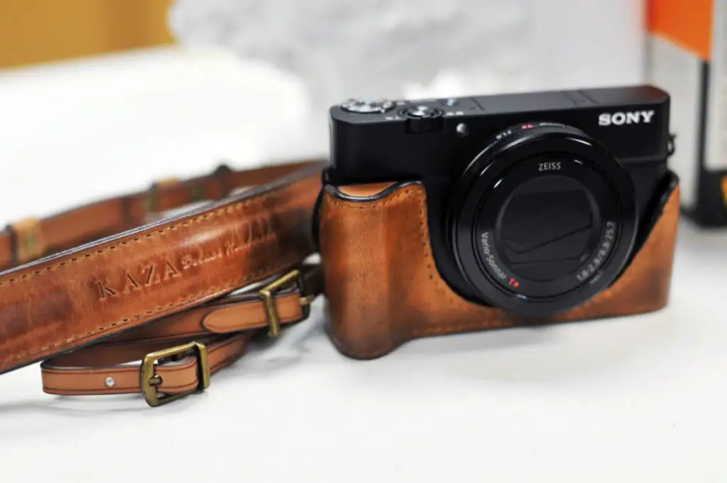 Sony RX100 VI / V / IV / M3 / M4 / M5 / M6 Series Leather Camera Case - kaza-deluxe