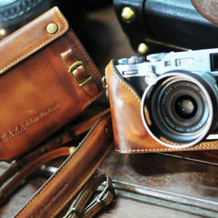 Fujifilm X 100T Leather Camera Case - Combo Set - kaza-deluxe