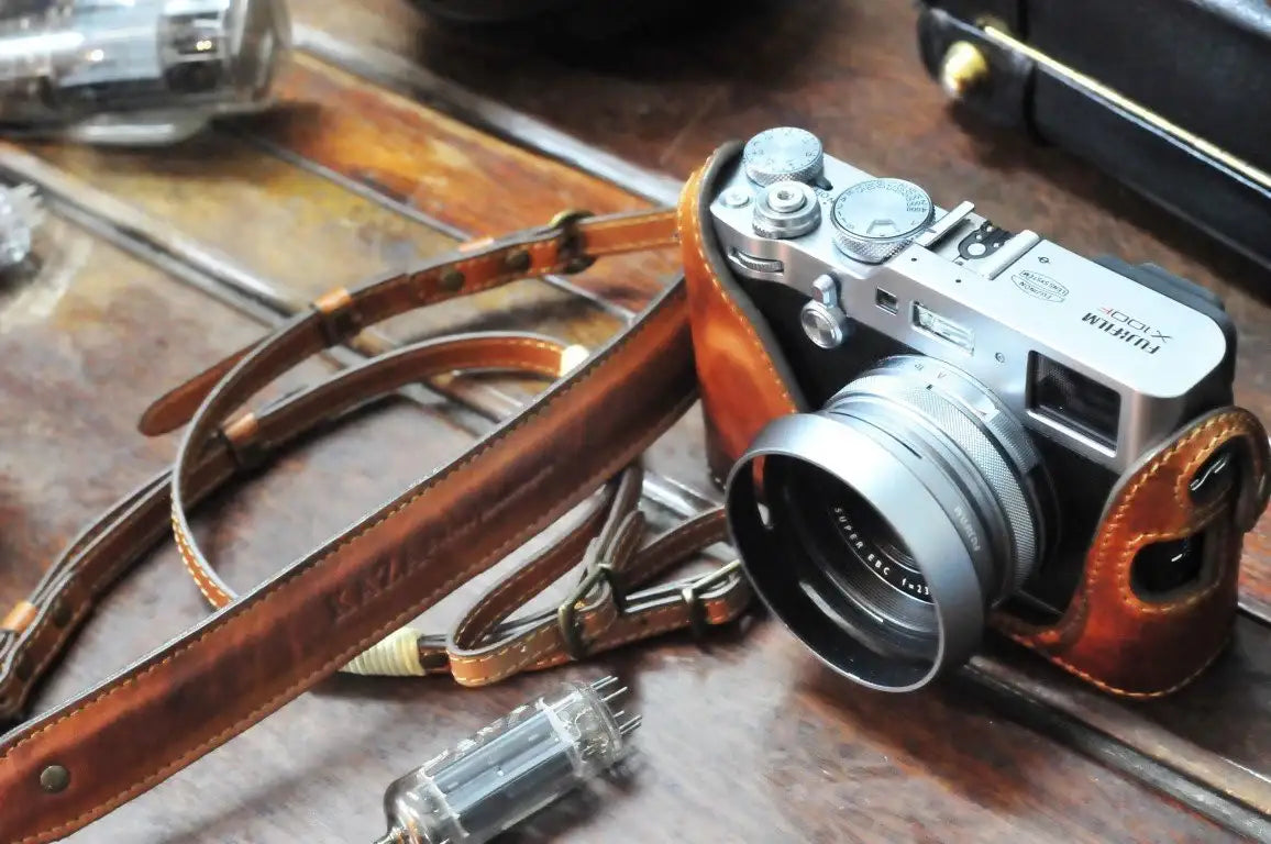 Fujifilm X 100T Leather Camera Case - Combo Set - kaza-deluxe