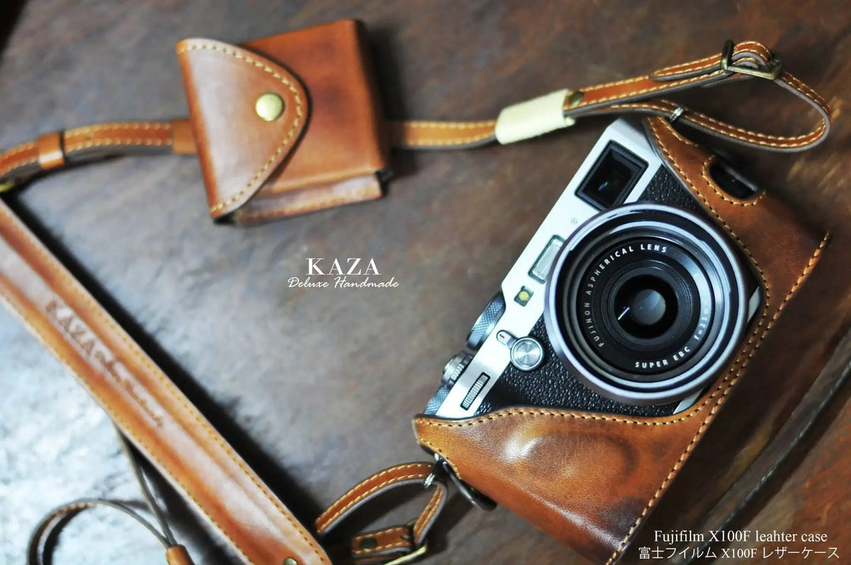 Fujifilm X 100T Leather Camera Case - Combo Set - kaza-deluxe