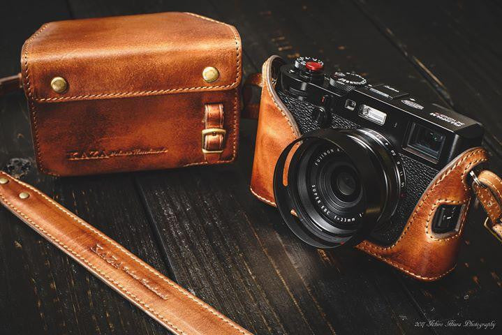 Fujifilm X 100F Leather Camera Case - Combo Set - kaza-deluxe