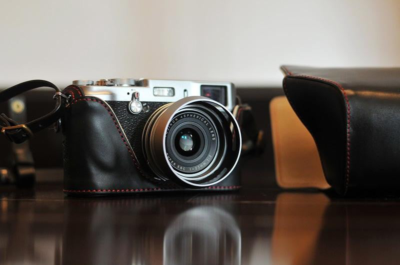 Fujifilm X 100 / X 100S Series Leather Camera Case - Combo Set - kaza-deluxe