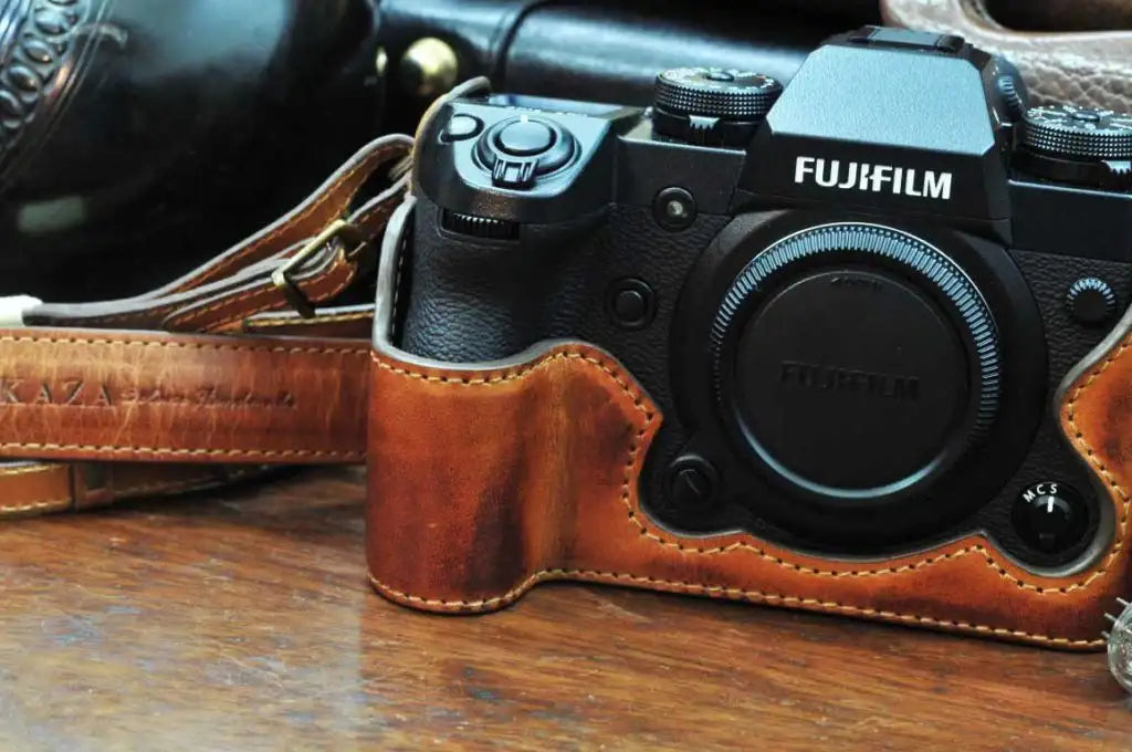 Fujifilm X H1 Leather Camera Case - Combo Set - kaza-deluxe