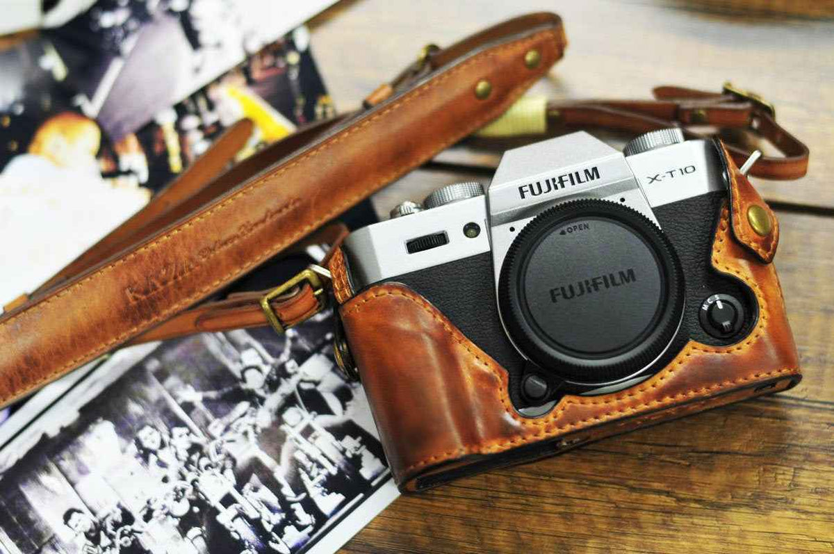 Fujifilm X T20 Leather Camera Case - Camera Case + Strap